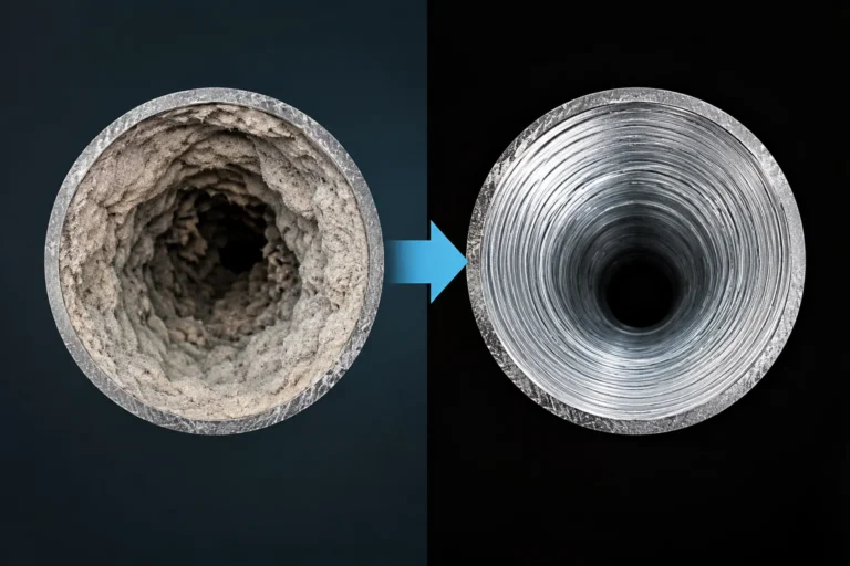 Dryer Vents Cleaning before and after