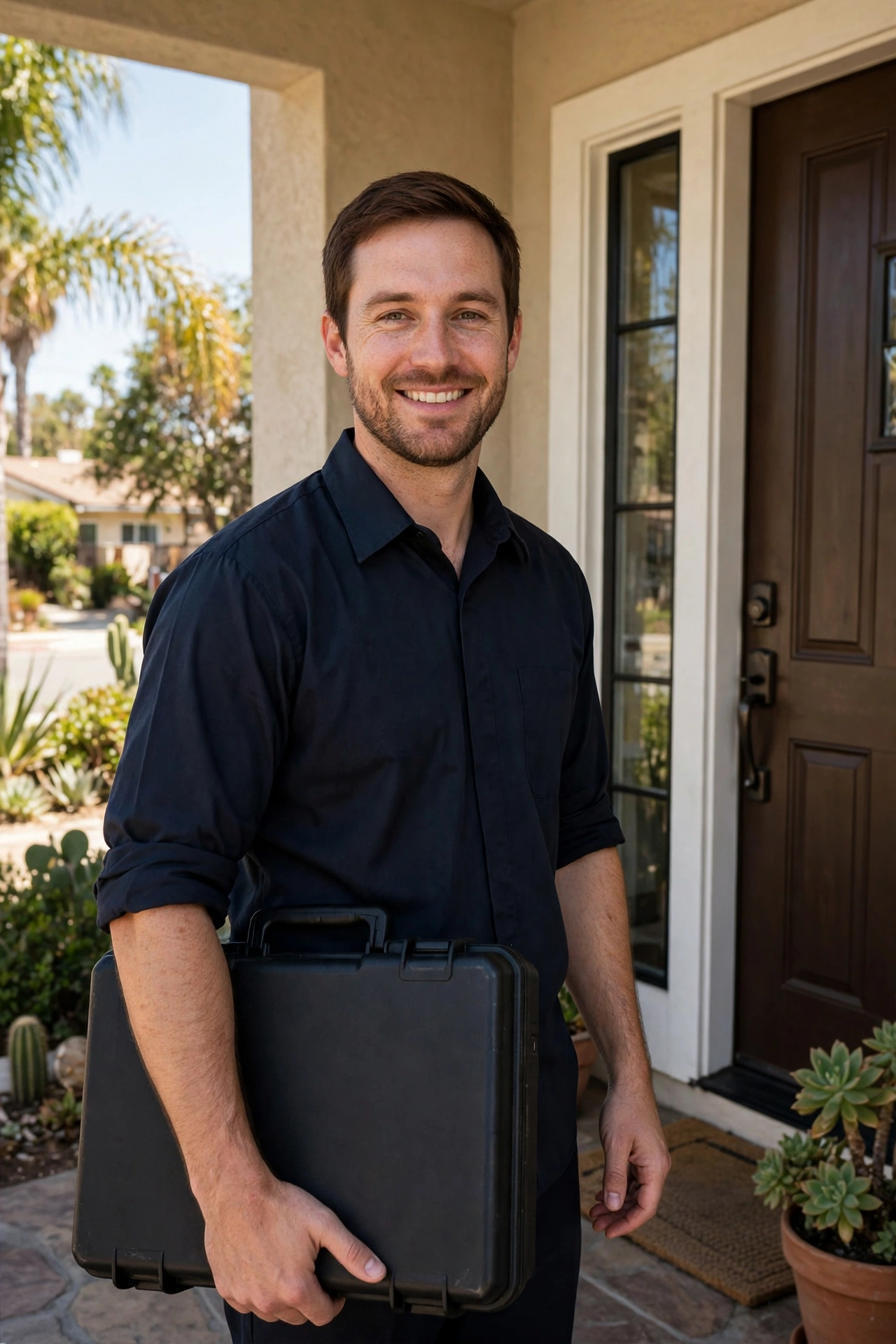 LO Duct Cleaning technician arriving at a Los Angeles home